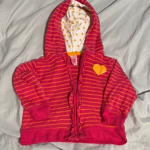 Carter's Vibrant Striped Hoodie with Heart Accent